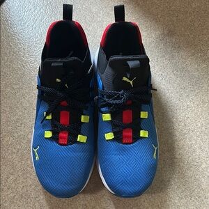 Blue & Black Puma athletic shoes